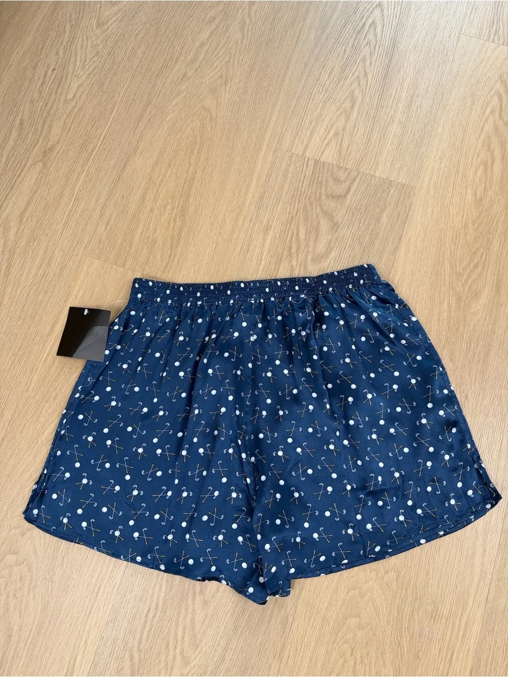 Intimo 100% Silk Golf Print Boxer Shorts XL